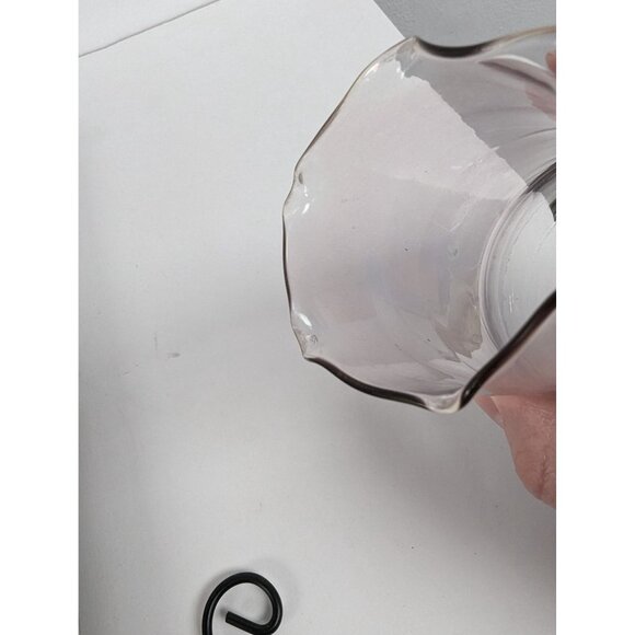 Pink Handblown Glass Vase Fluted Ruffle 5" Tall - Picture 6 of 6